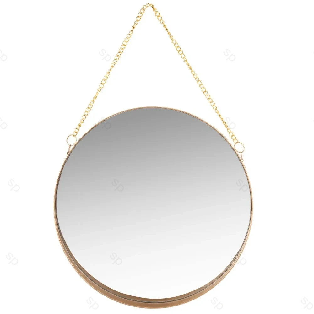 Mirror wall OEM large Luxury Gold Metal Glass Decorative wall Mirror For Living Room Decoration