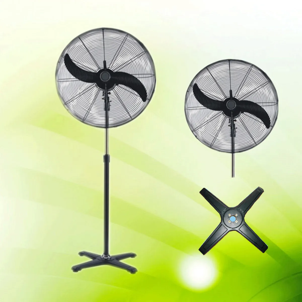 Strong Airflow 18/20/24/26/30inch Metal OX Blade Industrial Stand/Wall Fan