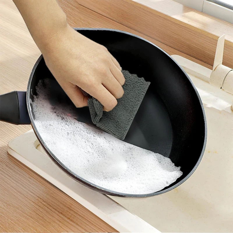 Kitchen Dish washing Disposable Wash Towel Reusable Decimation Rag Microfiber Cleaning Cloth in a box