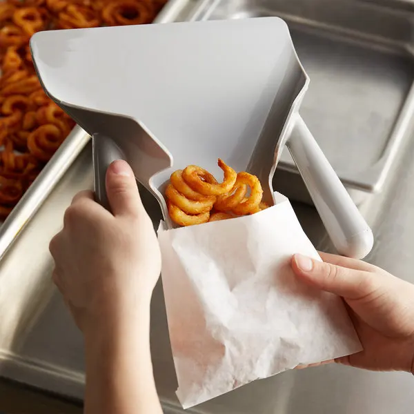 Commercial Double Handle Popcorn Potato Chips Scoops Food French Fry Shovel Plastic Fries Scoop