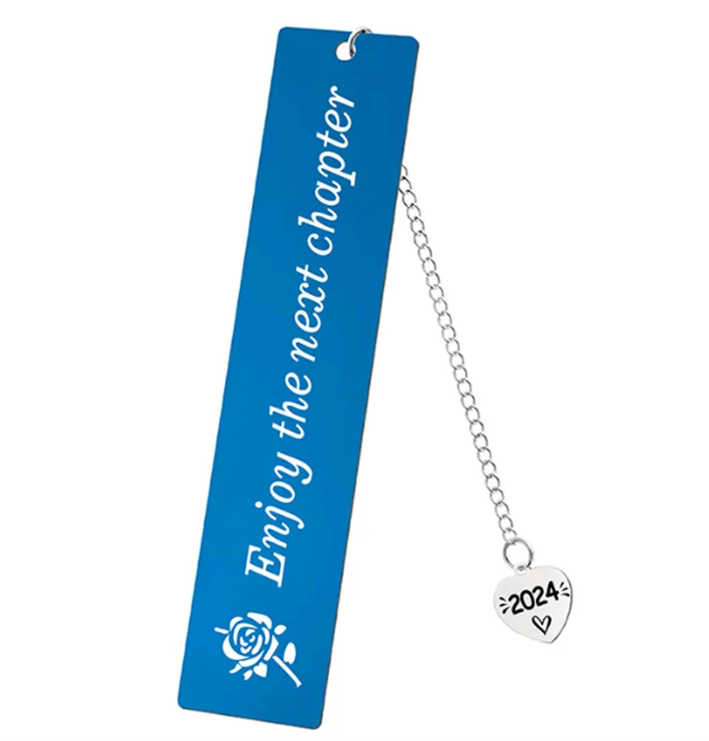 Heart-shaped pendant souvenir Engraved Custom Metal Bookmarks