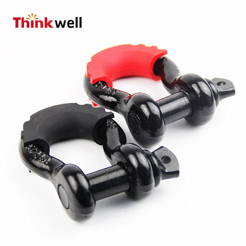 High Quality Forged Black Carbon Steel Towing Trailer Parts D Ring Shackle Hitch Receiver