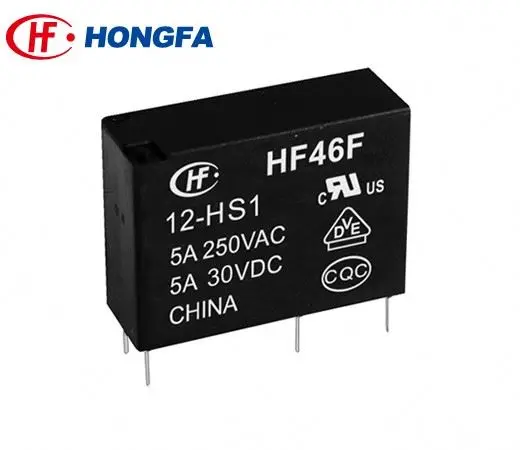 HF46F 012 HS1 Relay Normally Open DIP-4 4PIN 5amp 250VAC DC3V/5V/12V/18V/24VDC Subminiature 5A Medium Power Macrofa Relay