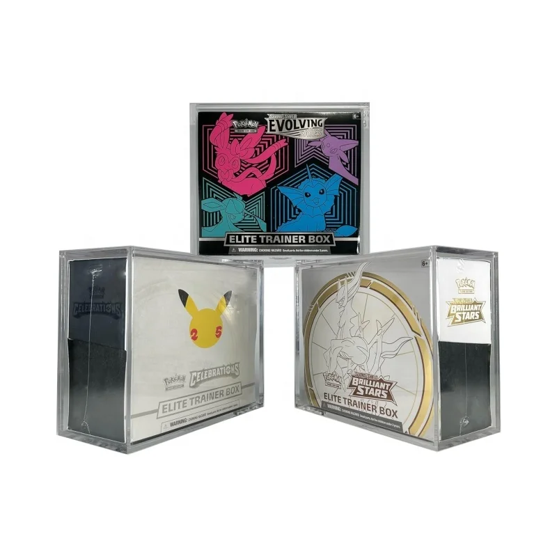 Оптовая Продажа онлайн акриловая коробка для акрилико pokemon etb elite trainer box витрина пластиковый протектор