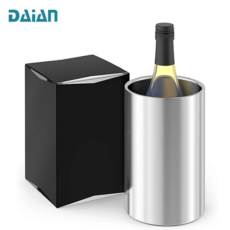 Amazon Top Seller  Double-Wall Stainless Steel Insulated Ice Bucket  for Home Bar, Chilling Beer, Champagne and Wine
