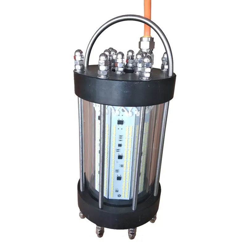 Double waterproof 600W deep sea fishing equipment with hook attracting fishing light