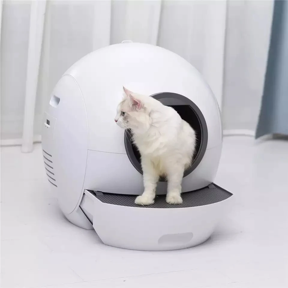 Роскошный большой закрытый автоматический туалет для кошачьего туалета, умный самоочищающийся кошачий Туалет