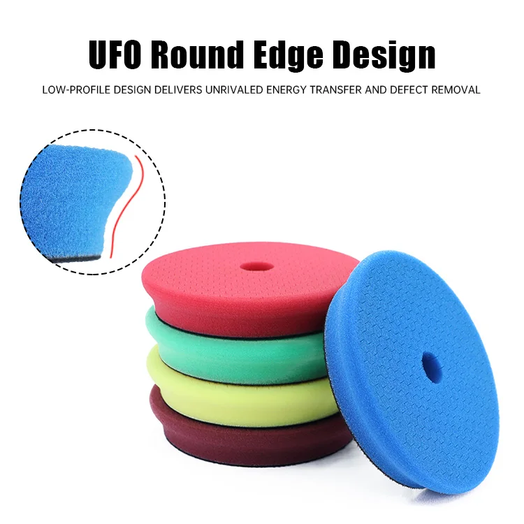 Custom Logo 6 Inch 150mm Small Honeycomb Shaped Oxidation Removeal Dual Action Car Polisher Pad