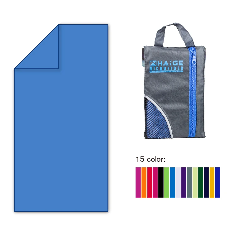 
Microfiber Fast Drying Super Absorbent Sport Towel With Mesh Bag for Camping 