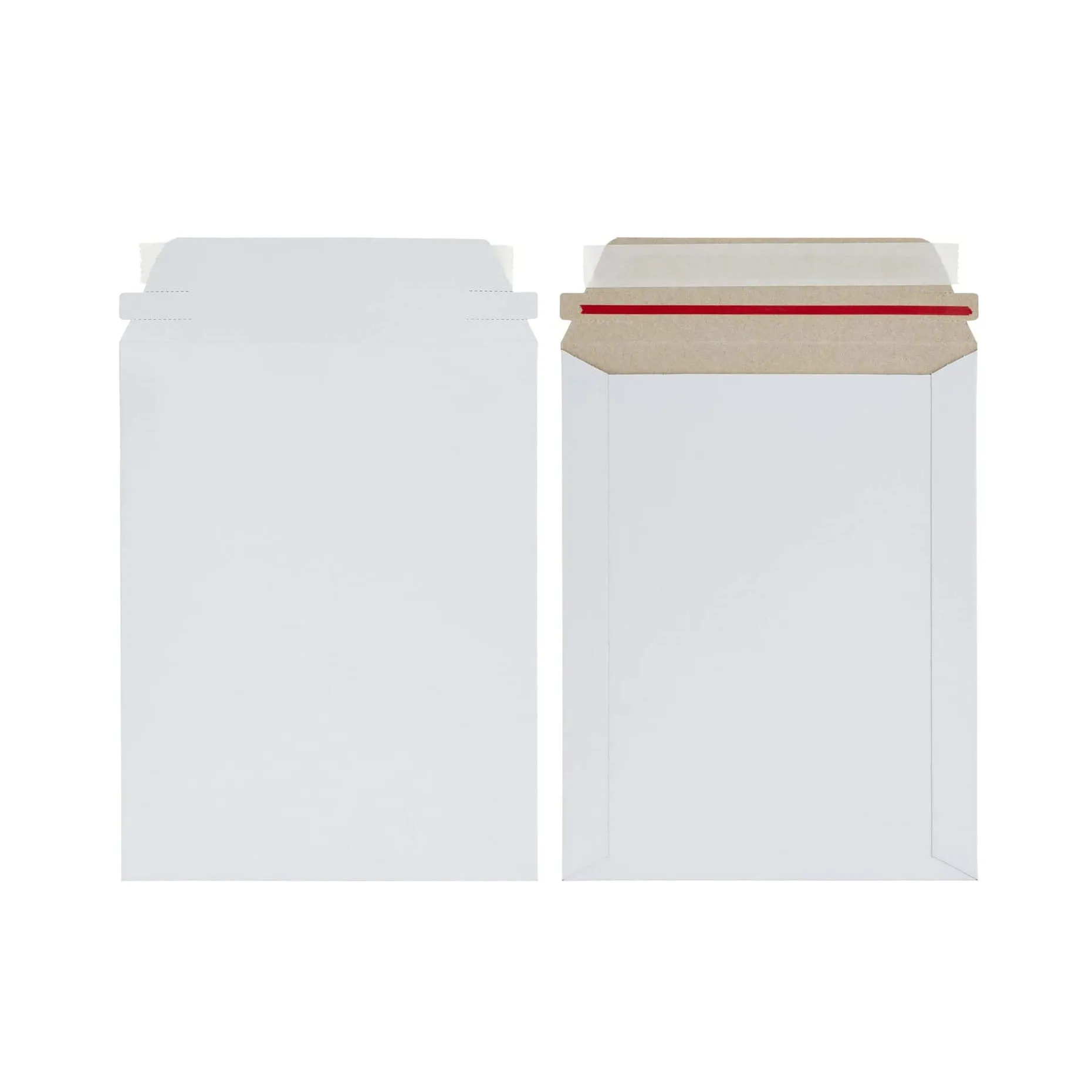 Wholesale Print Custom Fix Flat Rigid Professional Mailing Photos Shipping Documents White Cardboard Envelopes