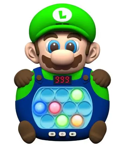 YWMX Cartoon Girl Boy Pop Bubbles Decompression Toys Whack-a-mole Fidget Toys Electronic Quick Push Squeeze it with screen