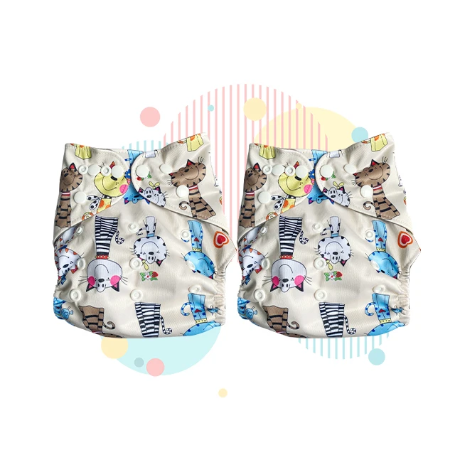 2022 OEM Adjustable organic fitted cloth diapers Nappy Pants Waterproof Reusable Diapers For Baby