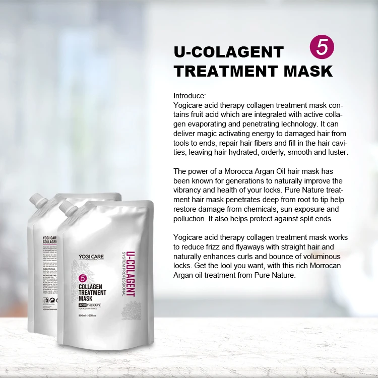 Yogi Care 800ml Collagen Nutrition Repair Hair Mask Moisturizing Treatment Hair Mask For Bulk