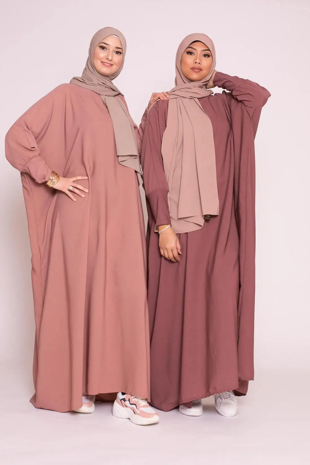 Ramadan New Arrival 2021 Dubai New Design Plus Size O Neck Long Sleeves Batwing Kaftans Abaya Dress For Muslim Women