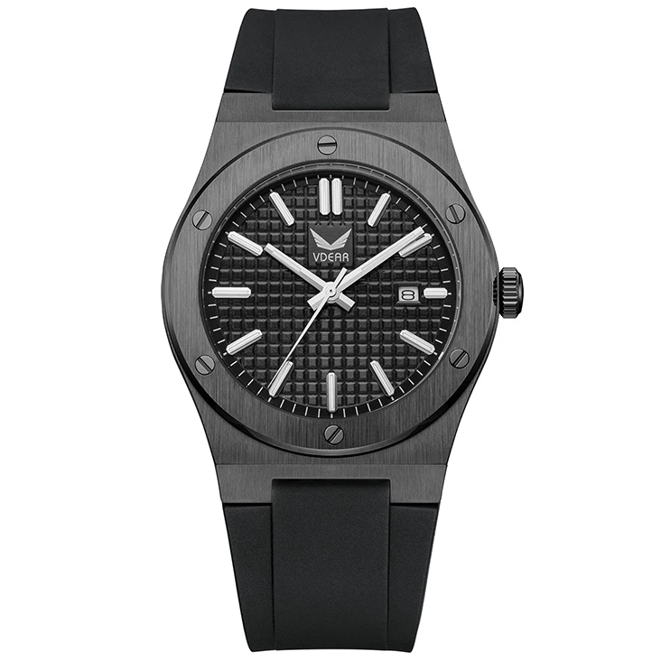 Мужские кварцевые часы с силиконовым ремешком