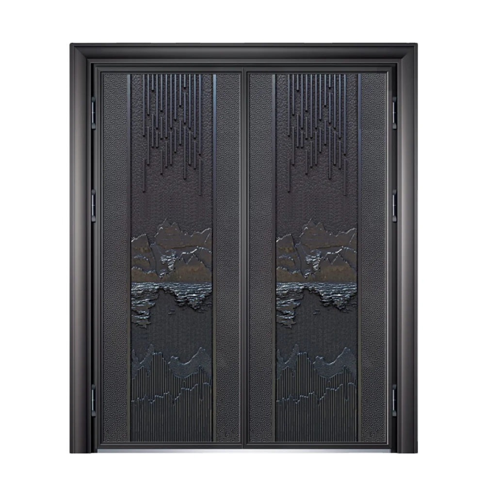 2024 Hot Sale New High Quality Low Price Customizable Security Door Pattern Luxury Interior Mother And Son Steel Door