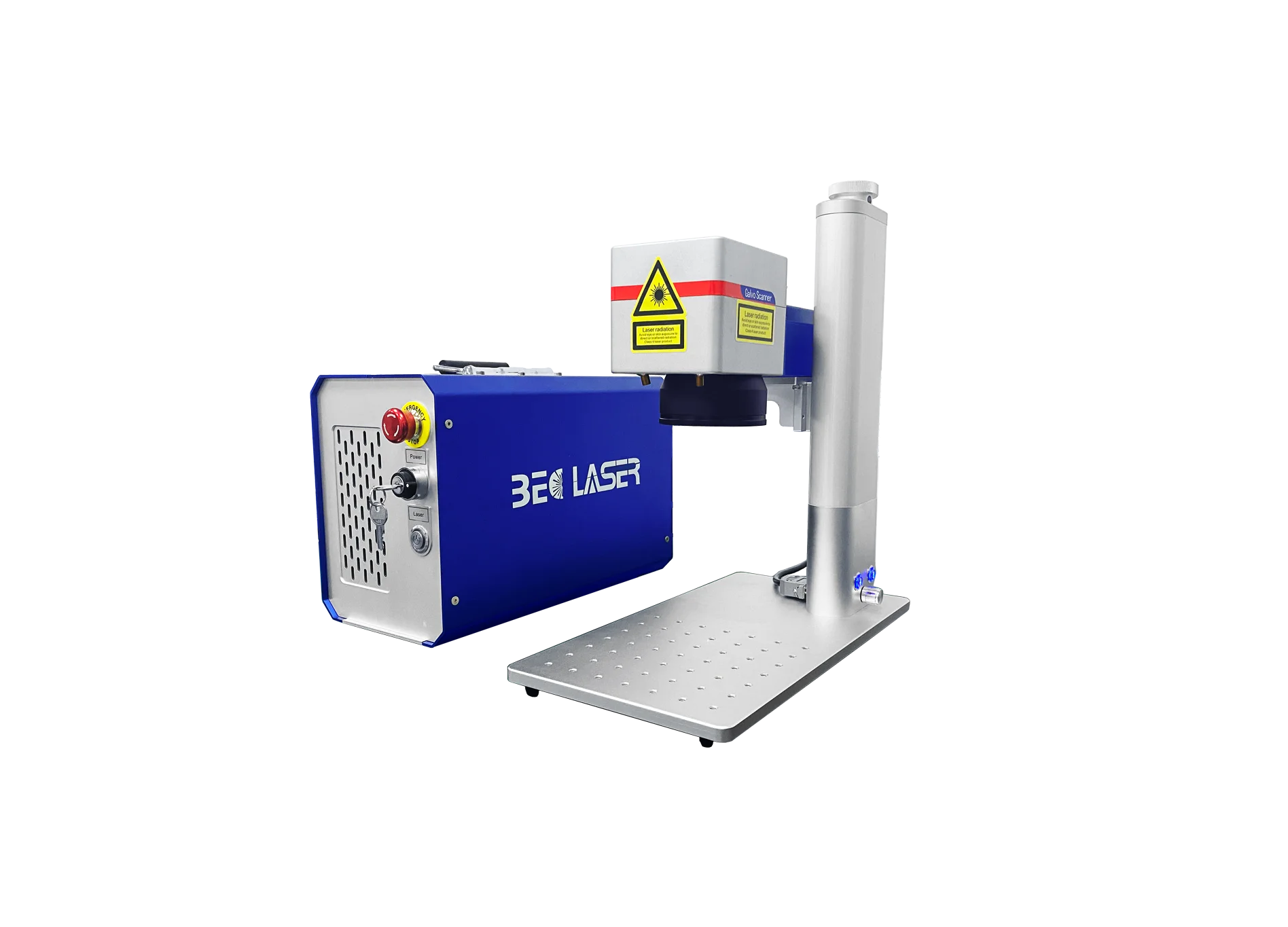 Portable mini small desktop fiber galvo color laser marking machine 20W 30W 50W 60W 100W for metal