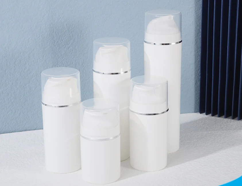 manufacture 50ml 80ml 100ml 150ml 200ml white color airless pump bottle spray bottle for lotion