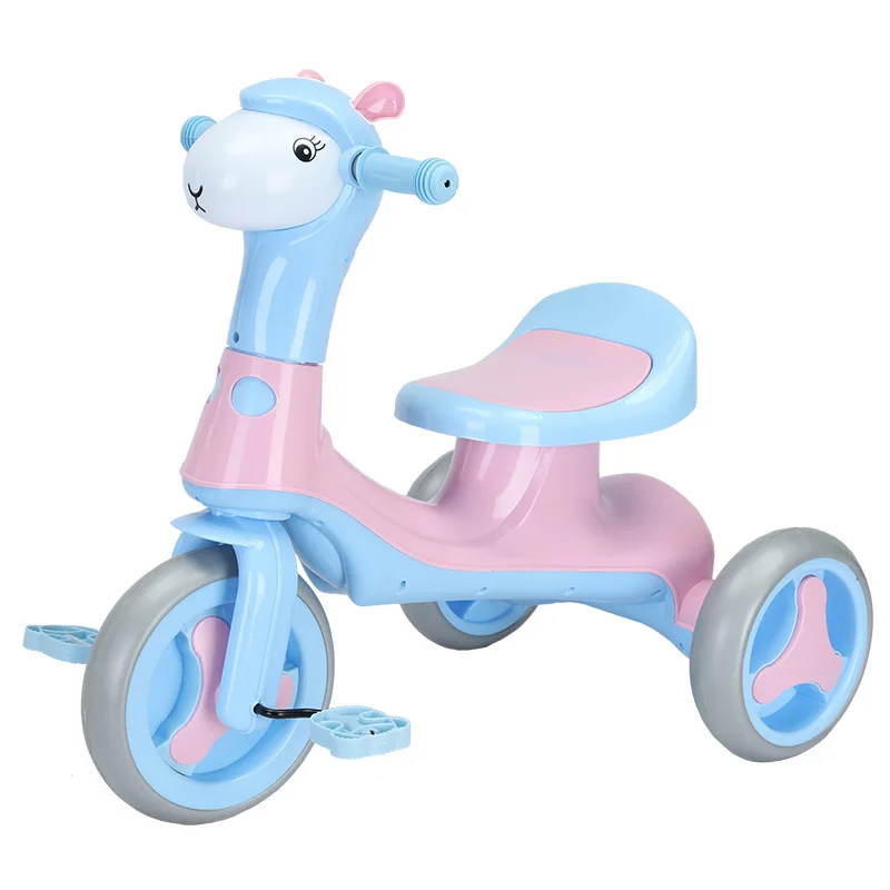 New Plastic Tricycle for Kids Baby 2-5 Years Child Tricycle Kids Bike Soft Wheels Child Tricycle Slient Wheel Funny Time Toys