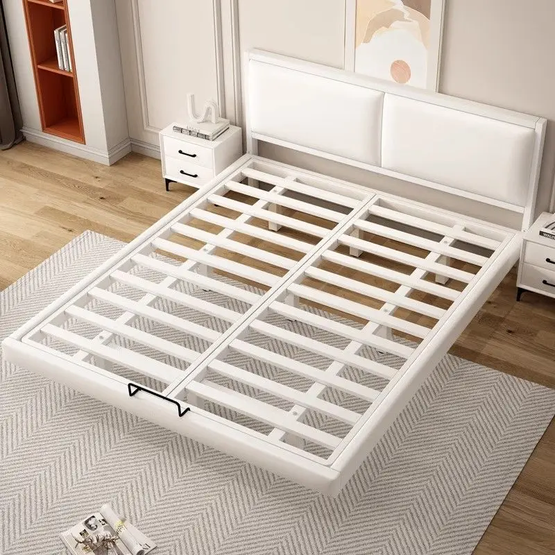 Hot Sale Twin Bed Frame Heavy-Duty Metal Adjustable Mattress Base Durable Wooden Frame Modern Bedroom Double Queen Sizes