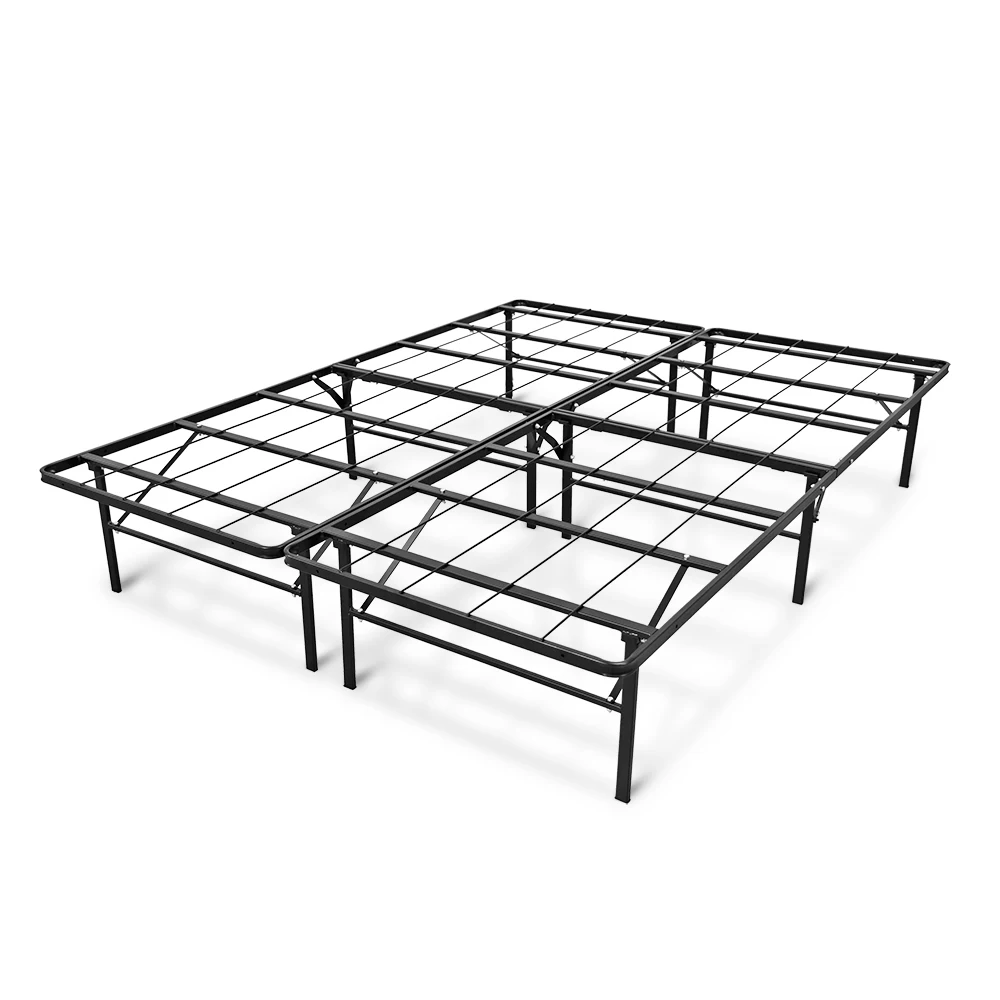 Round RM01 High Quality Black Metal Bed Base Frame Metal Folding Bed Foundation