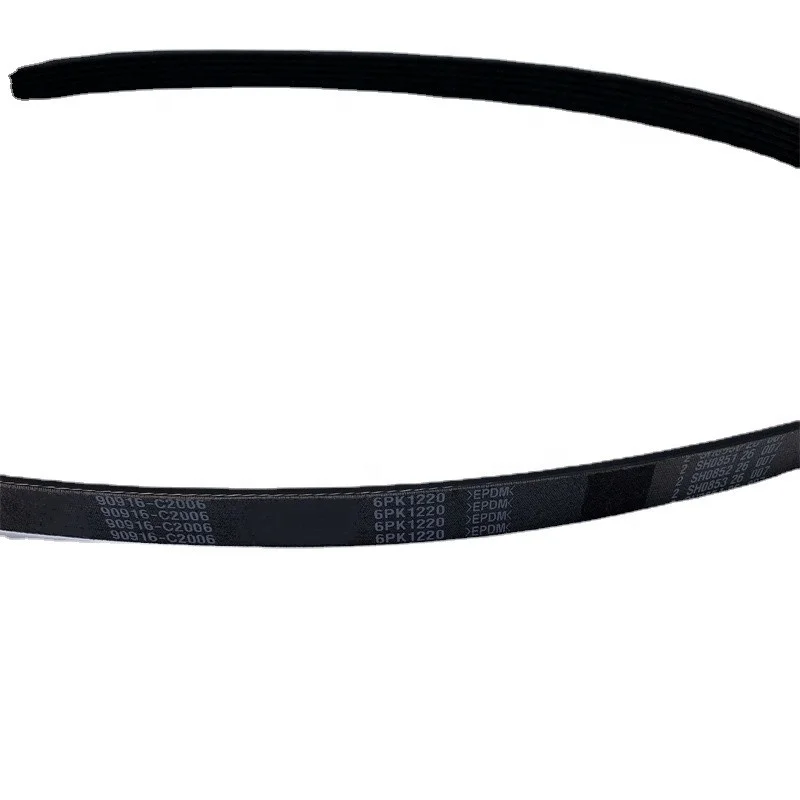 90916-C2006 6PK1220 хорошая износостойкость ребристый приводной ремень автомобильный резиновый ремень вентилятора для Toyota Corolla