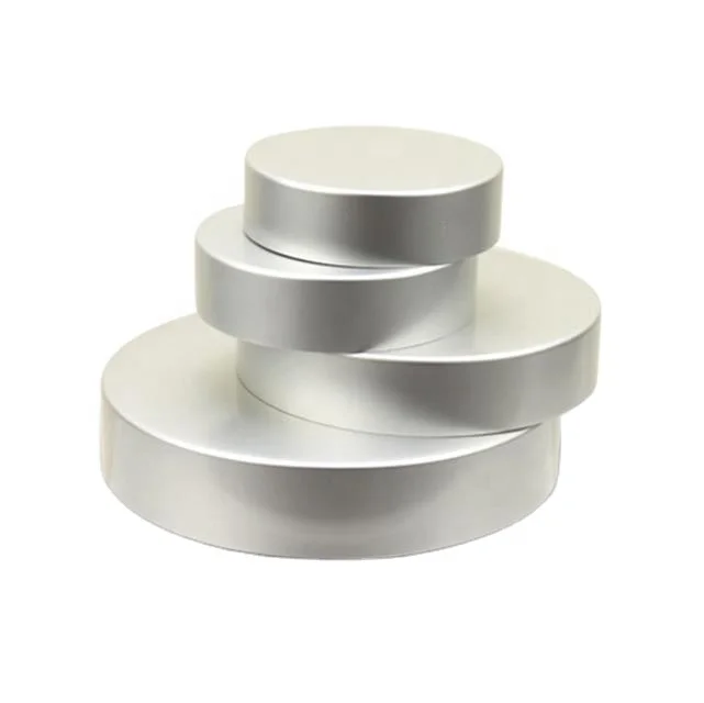 Silver Lid & Closure Continuous Thread 38mm 48mm 53mm 58mm 63mm Metal Aluminium Screw Caps / Lids