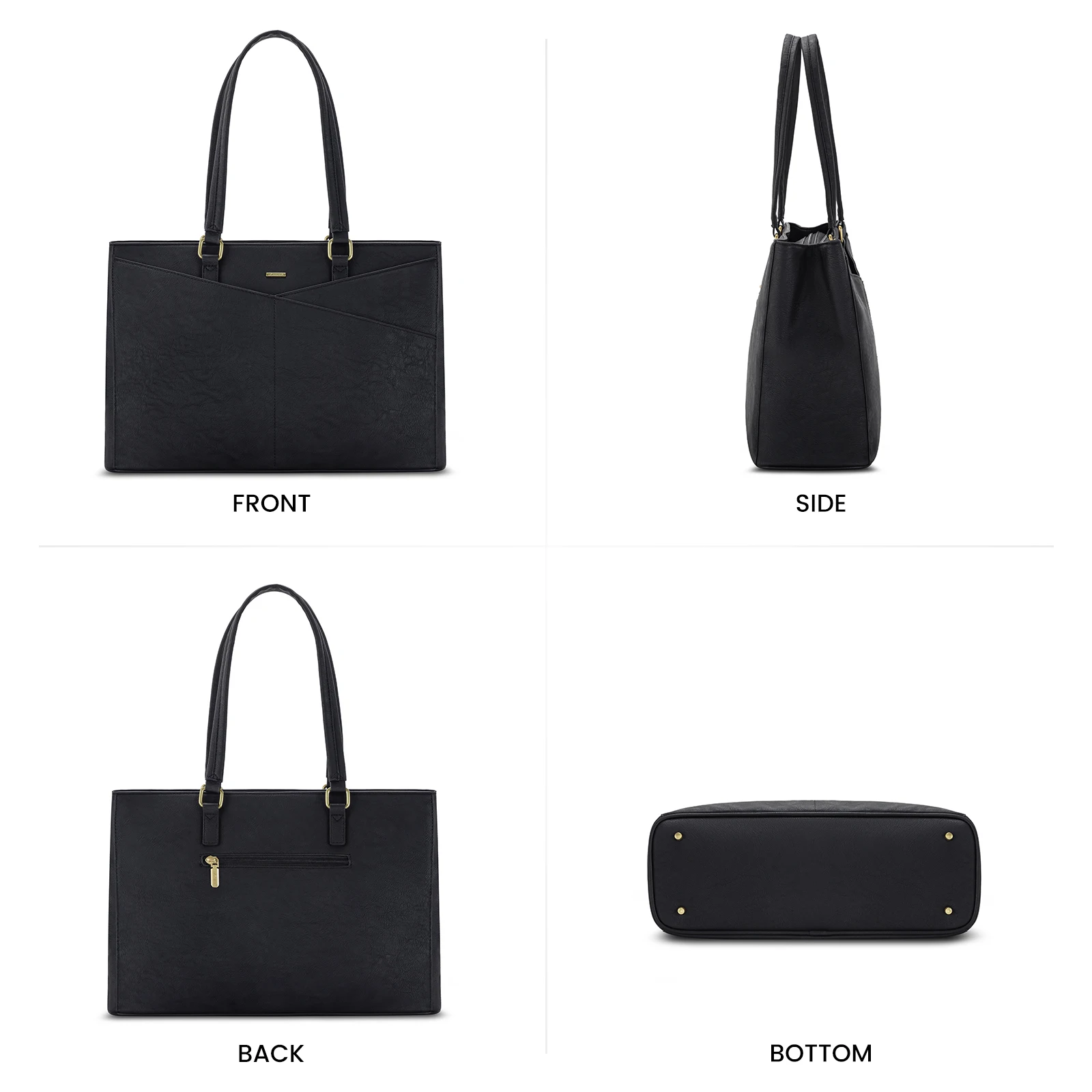 Fashion Carry on Elegant Ladies Laptop Tote Bag Waterproof Leather Computer Bags Women Business Office Work Briefcase