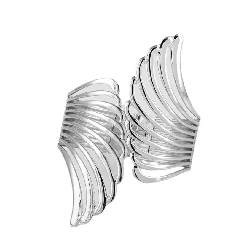 Creative Curtain Clip,Curtain Holdbacks Wall Hooks,Metal Light Surface Wings Pattern Buckle Curtain Holdbacks Gold Curtain Ties
