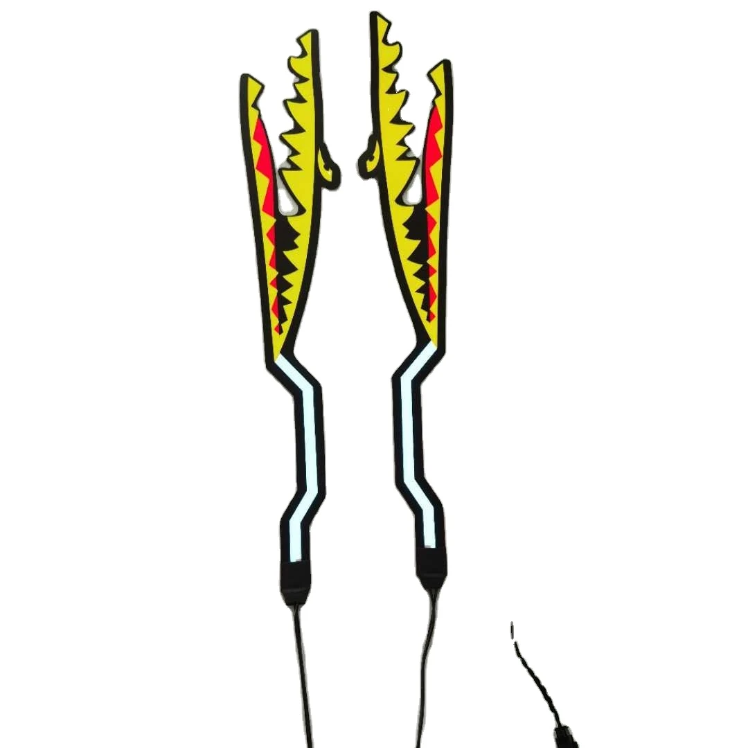 Разноцветные цикла для верховой езды Свечения LED свет El шлем лента умные светодиодные полосы света предупреждение нашлемный