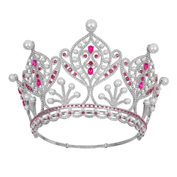 DAIMING HG03213 New cheap Crown Awards Tall Beauty Tiara Rhinestone Crystal flower crown