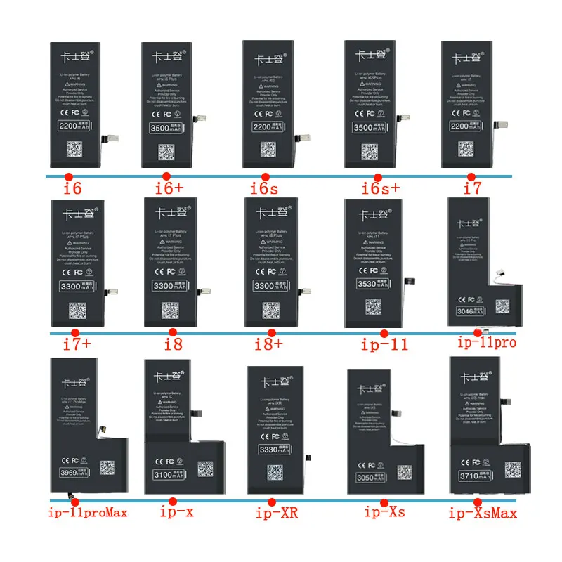 Китайская аккумуляторная батарея для мобильного телефона Iphone 13 12 Pro Max 5 6 6s 6splus 7 7plus 8 8p plus X XR XS MAX, оригинальные аккумуляторные батареи