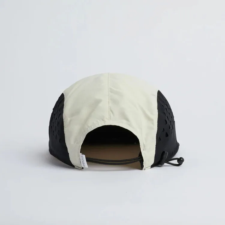 High Quality Fashion Custom Logo Running Sport Waterproof Nylon Laser Cut Hole Camp 5 Panel Cap