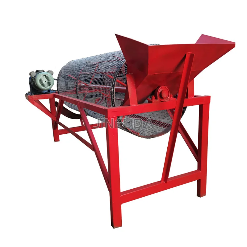 Trommel drum screen separating for size screening,mineral screen trommel for sale, trommel screen