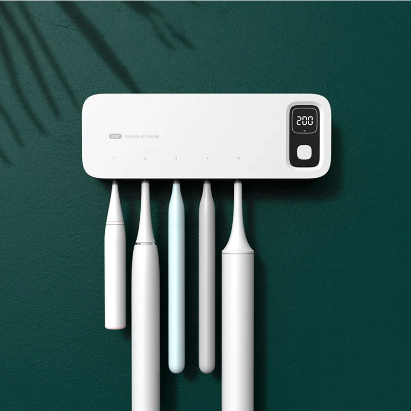 Amazon Top Seller wall mounted Multifunctional electric toothbrush holder with UV