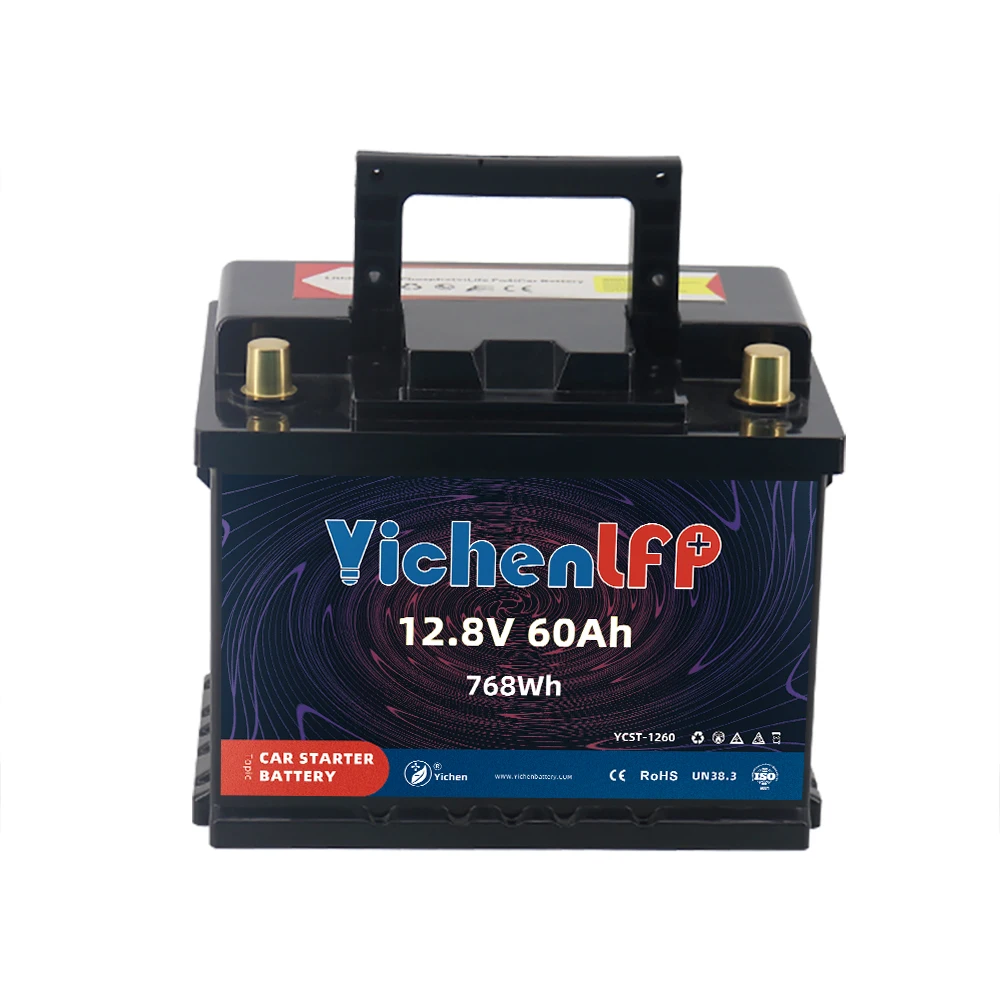 Lithium Stop Start Cranking Car Battery 60ah Wholesale 800CCA More Powerful Lifepo4 12 Volt 3 Option 4000 Cycles,dod80% 12.8V