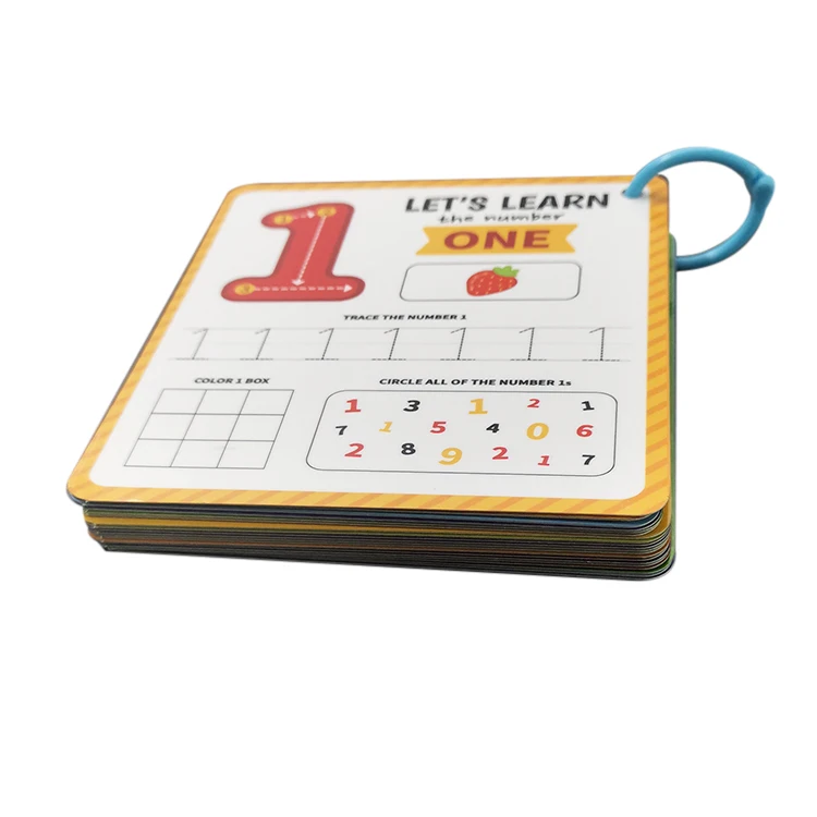 custom education cognitive drawing learning flash cards math flash cards with rings