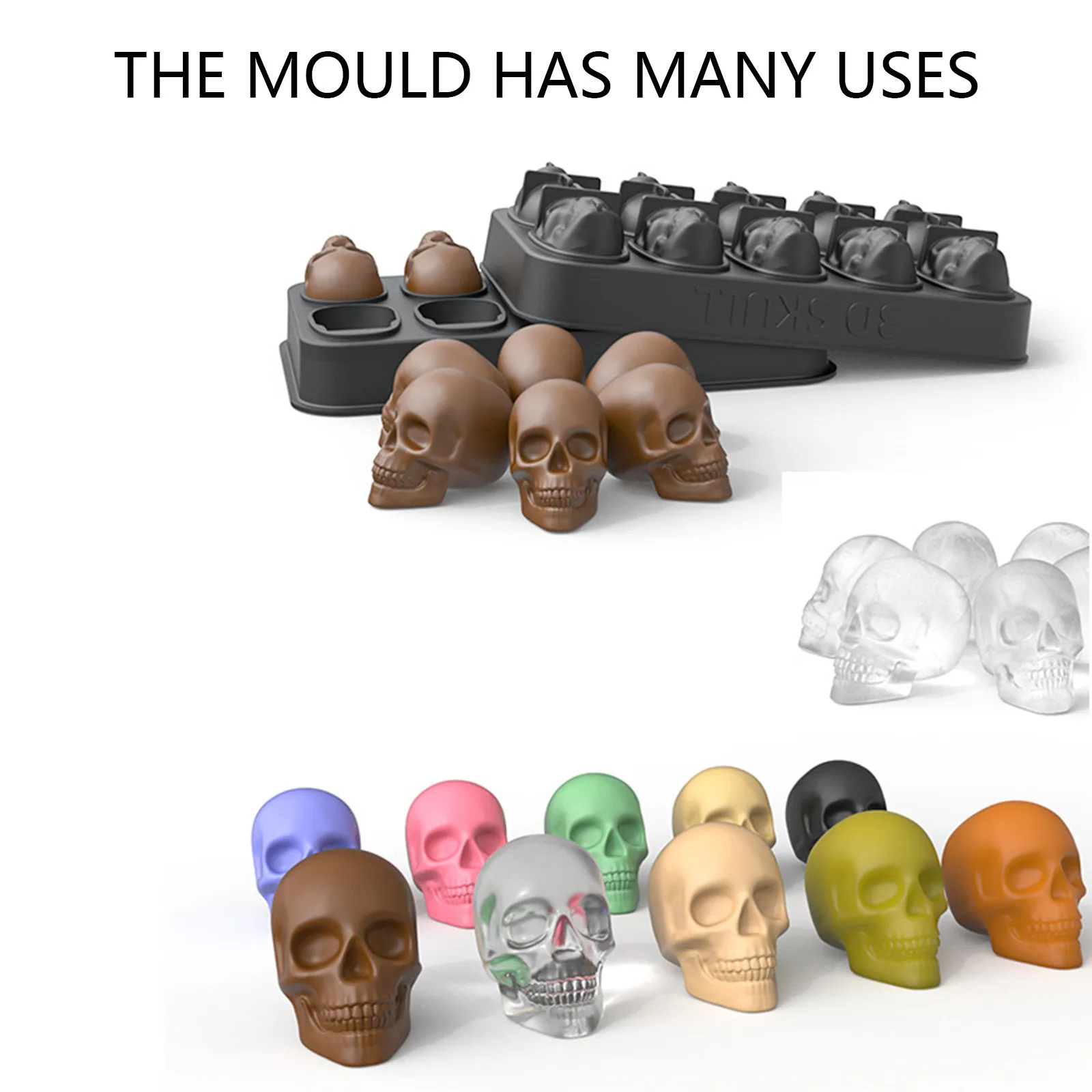 Wholesale Resin Silicon Mold Ice Cube Trays Silicone with Lids Ice Cube Molds for Whiskey Storage Cocktail