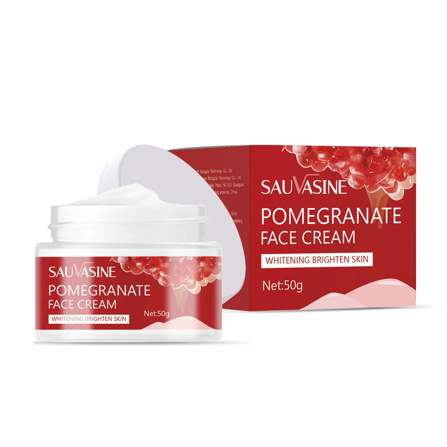 Whitening Brightening Repairing Skin Face Moisturizer Night Cream Red Pomegranate Face Cream
