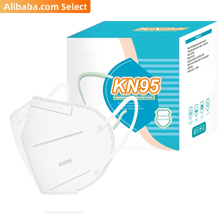 Wholesale white 3 layer disposable protection kn95 face masks with earloops in bulk GB2626 kn95 mask face kn95 wholesale