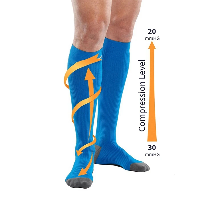 RL-A122 custom bamboo elite socks wholesale compression knee high socks tension therapeutic compression socks