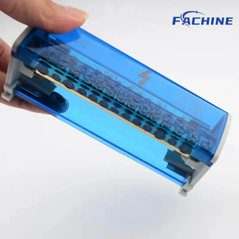 8215 terminal block Modular Din rail junction box series 215 Waterproof junction box 2 in 15 out 125A Distribution block box