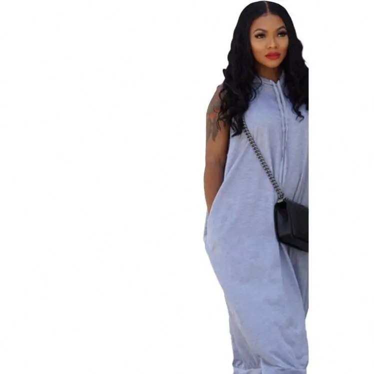 Hooded Loose Women Vintage Long Plus Size Dresses Cotton For Lady