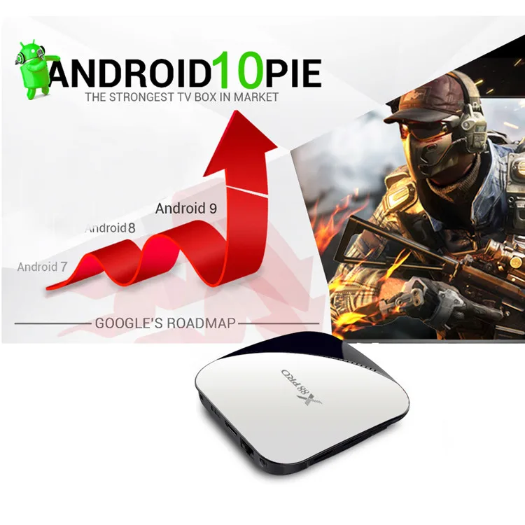 Оптом RK3318 2 4G 5G Wifi X88 pro Быстрый воспроизведение Android TV Box