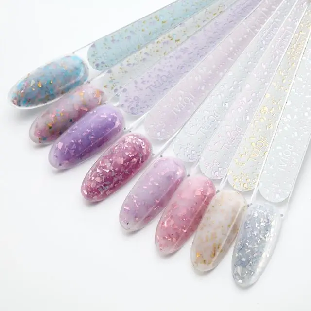 Фирменная этикетка MyBeautyNails лак для ногтей телесного цвета молочного белого розового с фольгой резиновая основа верхний Гель-лак резиновый базовый цвет
