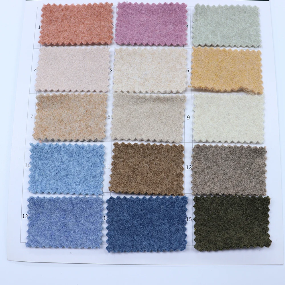 ready stock yarn dyed birdseye fancy poly woolen tweed fabric China