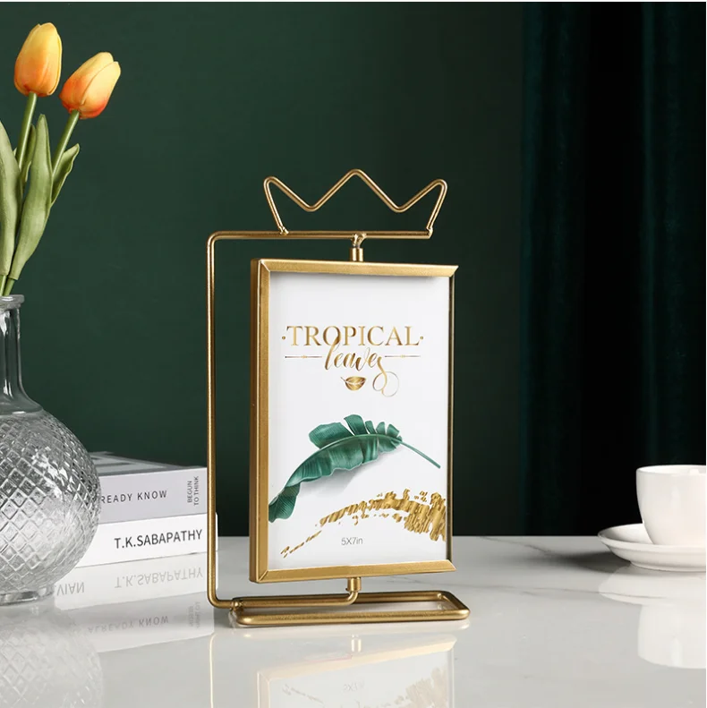 Новый дизайн 2023, оптовая продажа, железная металлическая фоторамка, офисный стол и стол, украшение для дома