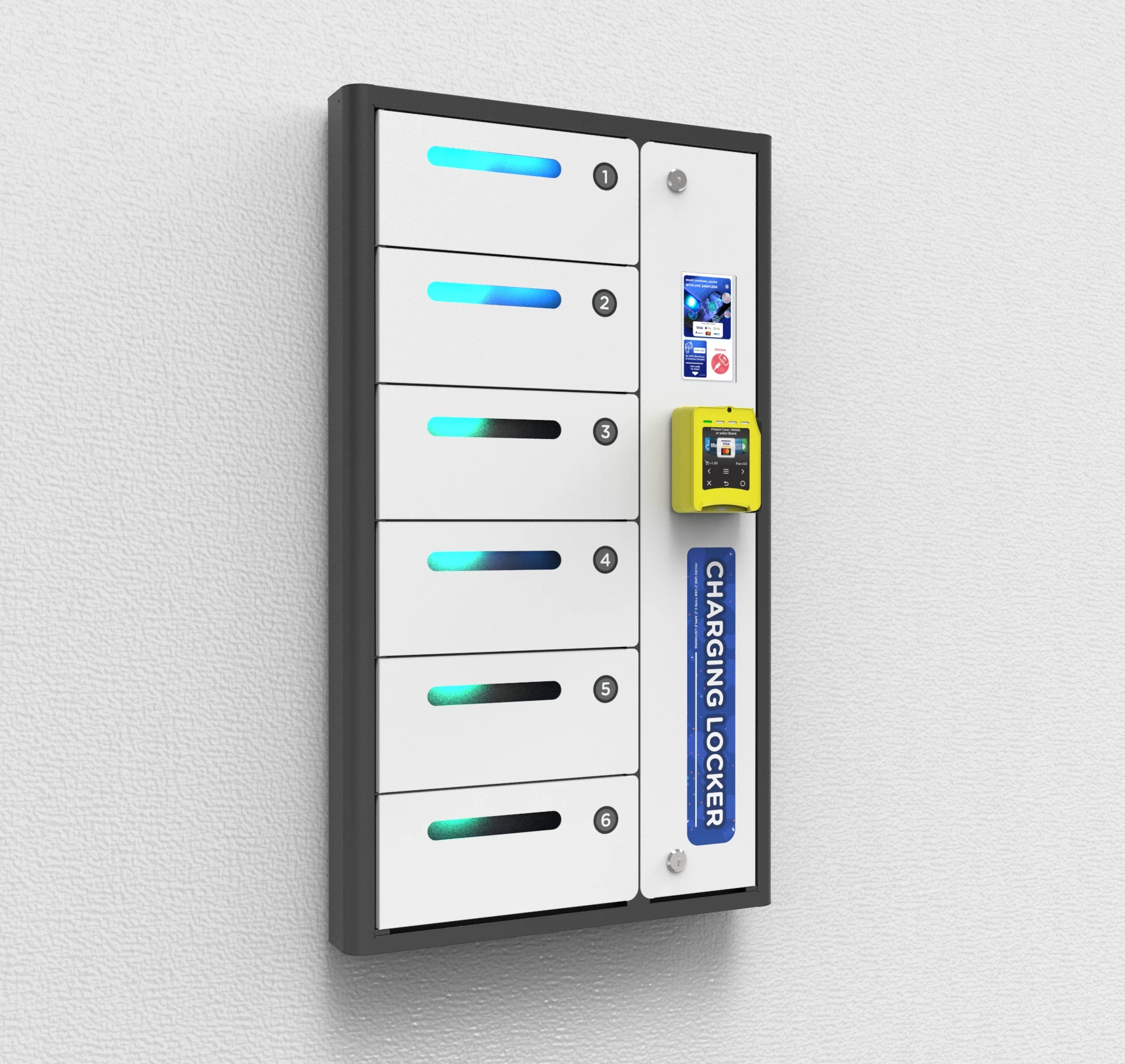 Credit Card Terminal Add-on kit for Y2Power Charging Locker series