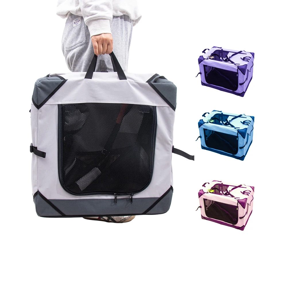 Custom Auto Safe Achterbank Huisdier Tas Opvouwbare Hond Box Draagbare Huisdier Reiskooi Huisdier Auto Zachte Krat