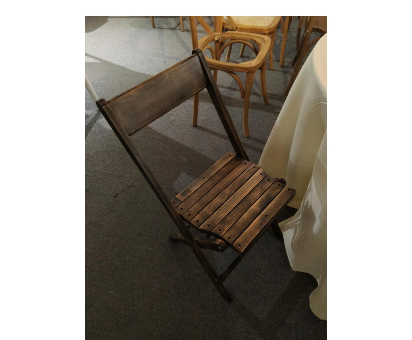 Factory Cheap Wooden Foldable Slatted Chairs for Wedding Banquet Events